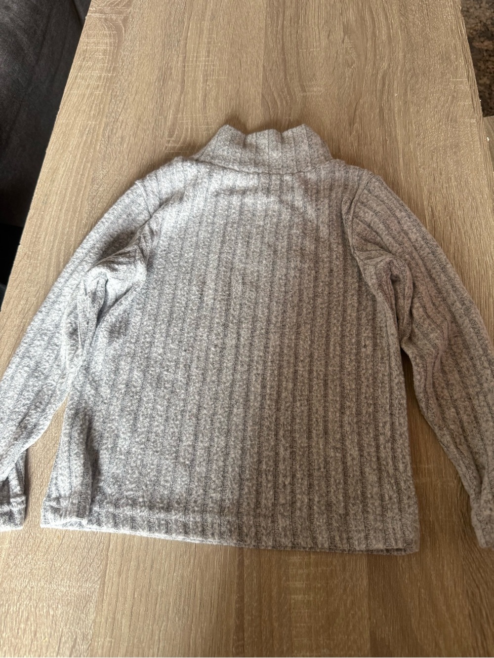 & Other Stories Ribbed Mock Neck Sweater - Heather Gray